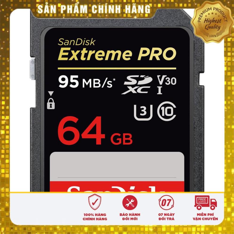 Thẻ Nhớ Máy Ảnh SD Extreme Pro 633x 64GB Class 10 U3 95MB/S tốc độ cao | BigBuy360 - bigbuy360.vn