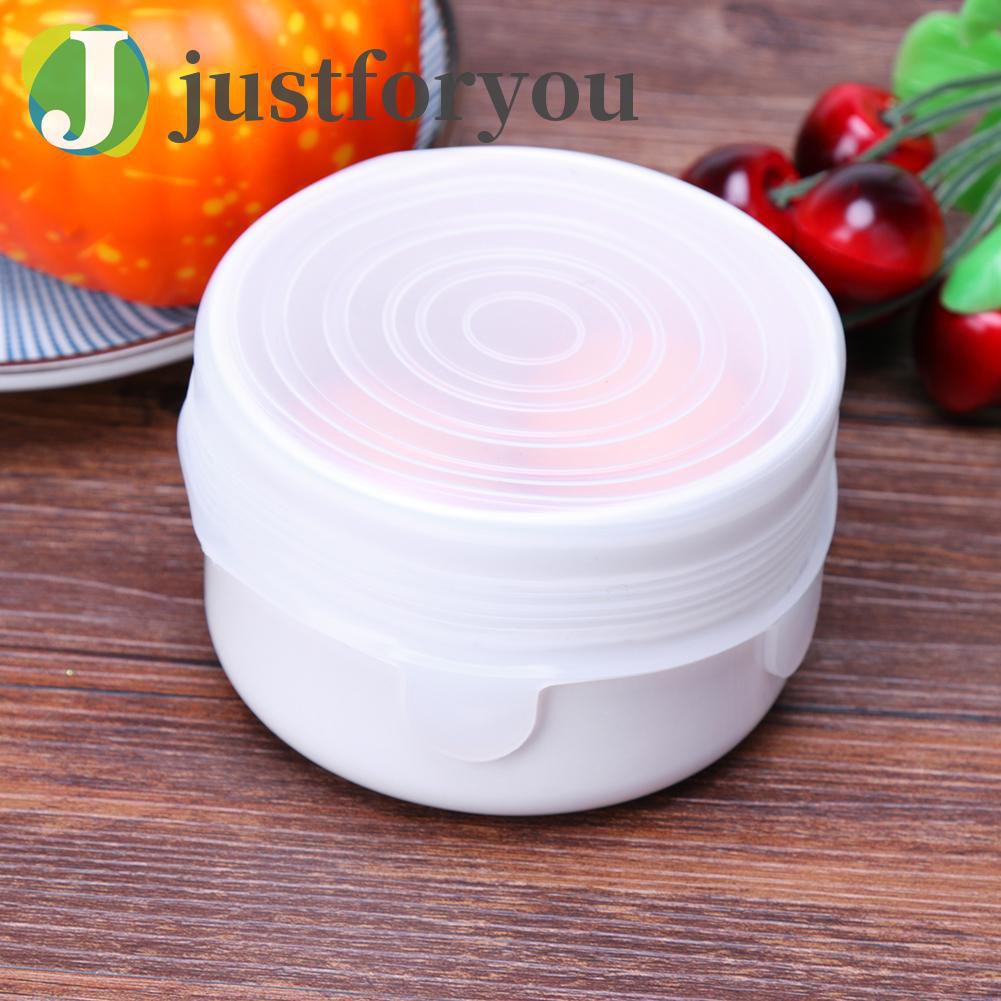 Justforyou2 Heat Resistant Reusable Stretch Silicone Lids Food Wrap Bowl Pot Pan Cover