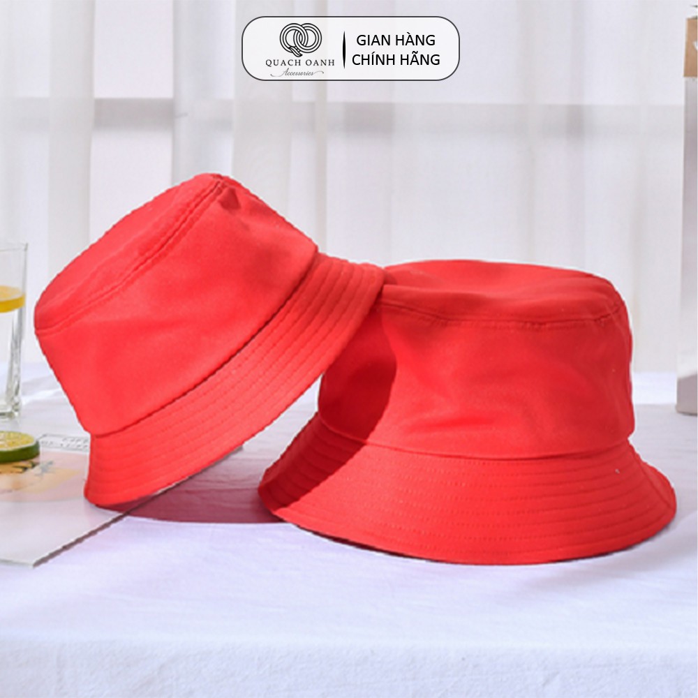 Mũ nón bucket unisex QO ACCESSORIES tai bèo trơn MU24