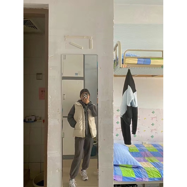 Áo khoác phao gile UZZANG KOREA form dài rộng