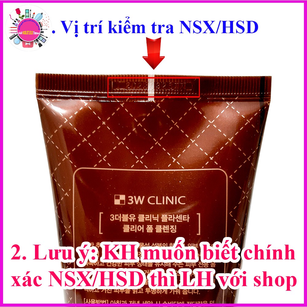 SỮA RỬA MẶT CHIẾT XUẤT NHAU THAI CỪU 3W CLINIC PREMIUM PLACENTA