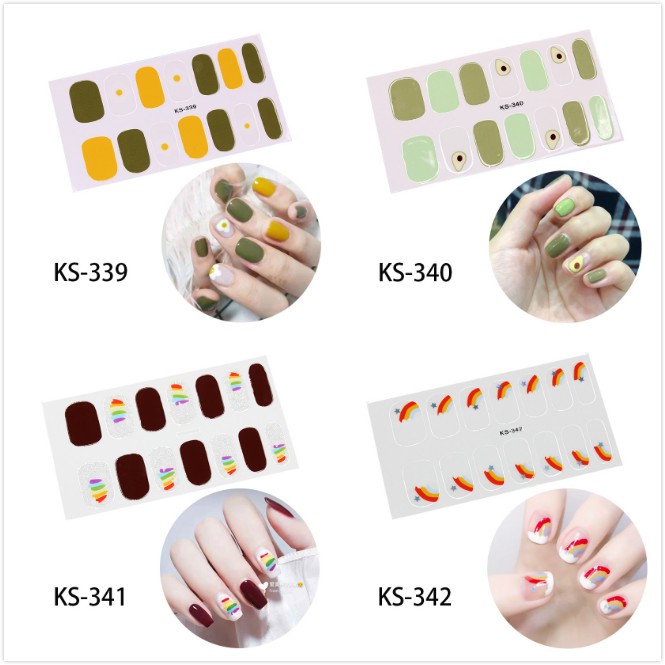 Bơ móng tay sticker đầy đủ sticker sơn móng tay patch nail film