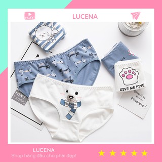 Quần lót nữ cute cotton cao cấp hoạ tiết ngộ nghĩnh đáng yêu QL04