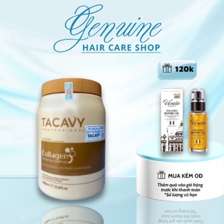 Ủ tóc collagen tacavy kem hấp phủ lụa tái sinh tóc,dành cho tóc khô xơ trẻ ngọn 1000ml|thơm hương nước hoa