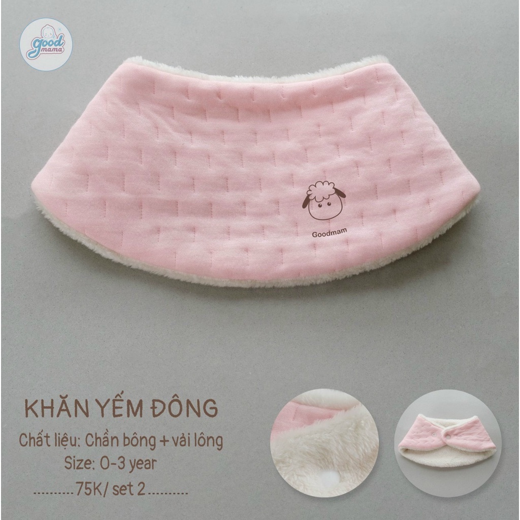 Yếm Sợi Tre Và Yếm Chần Bông Chính Hãng Good Mama Cho Bé(0-3y)