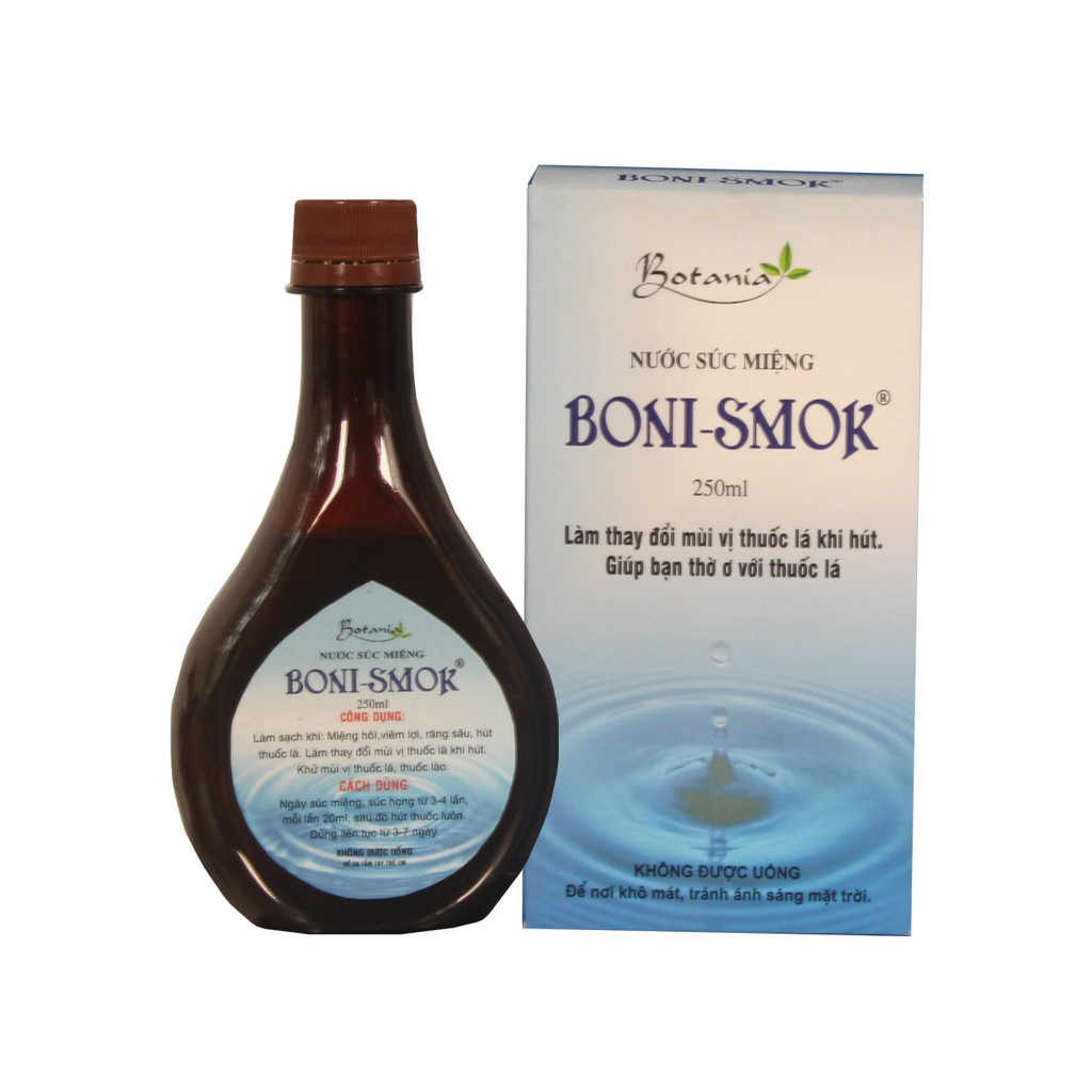 Boni Smok Nước súc miệng hỗ trợ bỏ thuốc lá 150ml & 250ml { CHÍNH HÃNH }