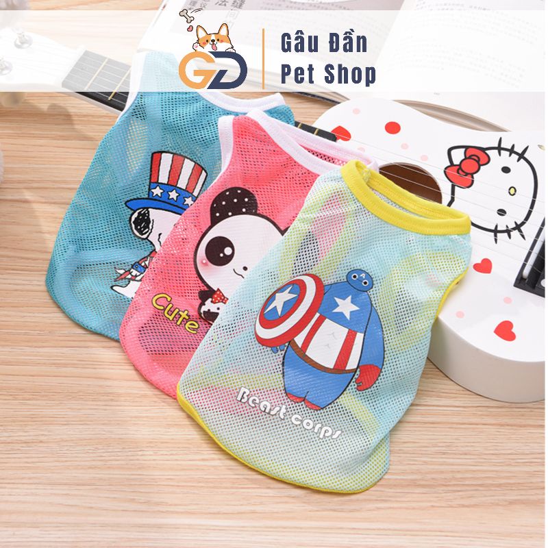 Áo Chó Mèo - Áo Lưới Siêu Mát,Siêu Dễ Thương Cho Chó Mèo