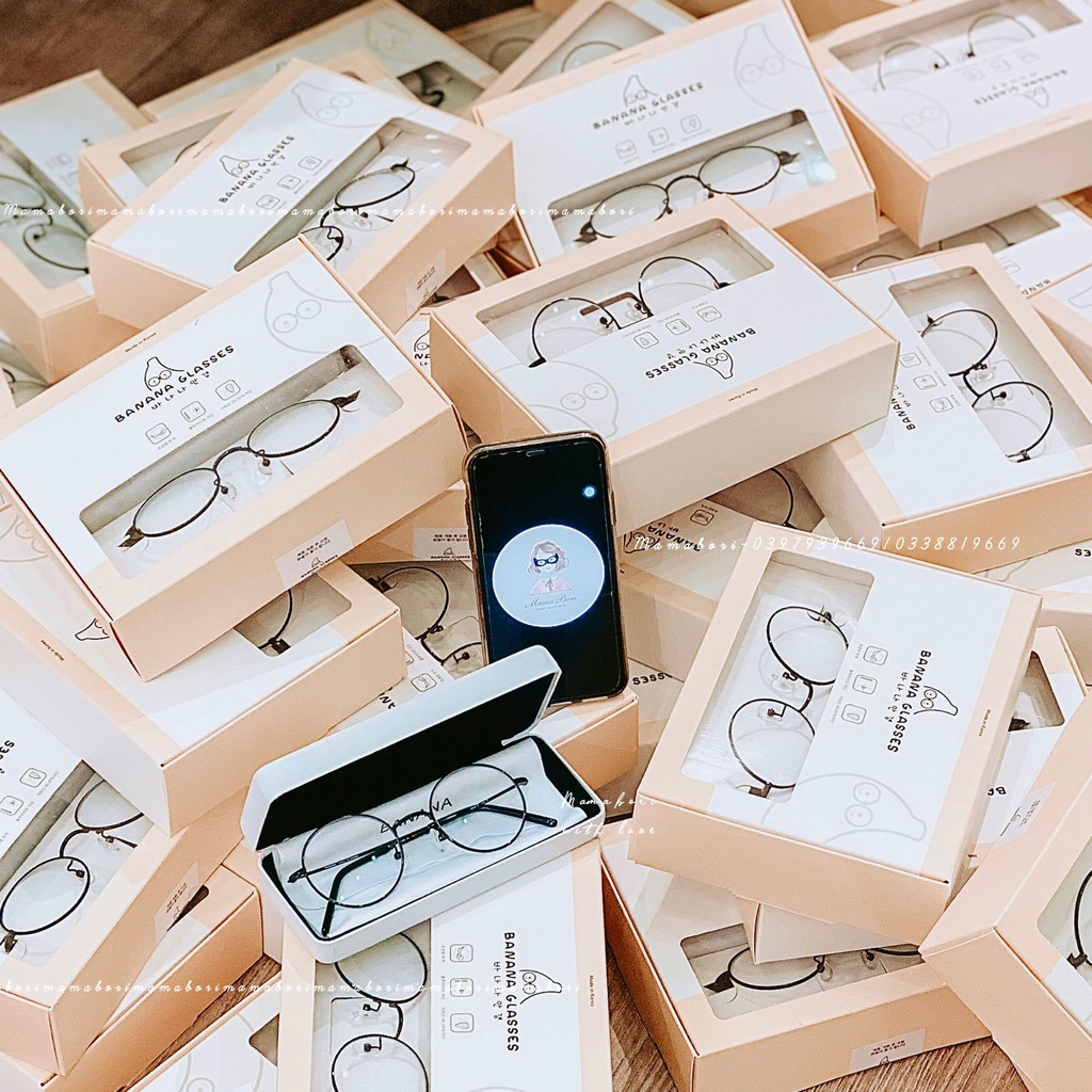 [Authentic] Kính Chống Cận Cản Tia UV/Ánh Sáng Xanh BANANA GLASSES Hàn Quốc