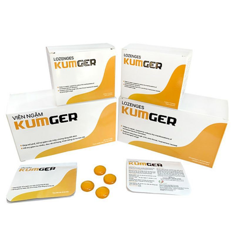 Viên Ngậm Gừng Kumger Đủ size- Ho Khan, ho đờm, ho cảm lạnh- đau rát khan tiếng