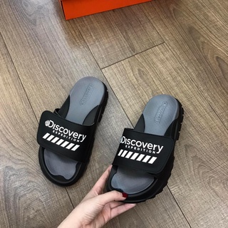 [CHÍNH HÃNG] Dép quai dán DISCOVERY - màu *Đen/Xám* - CODE: DXLP2101N BKS