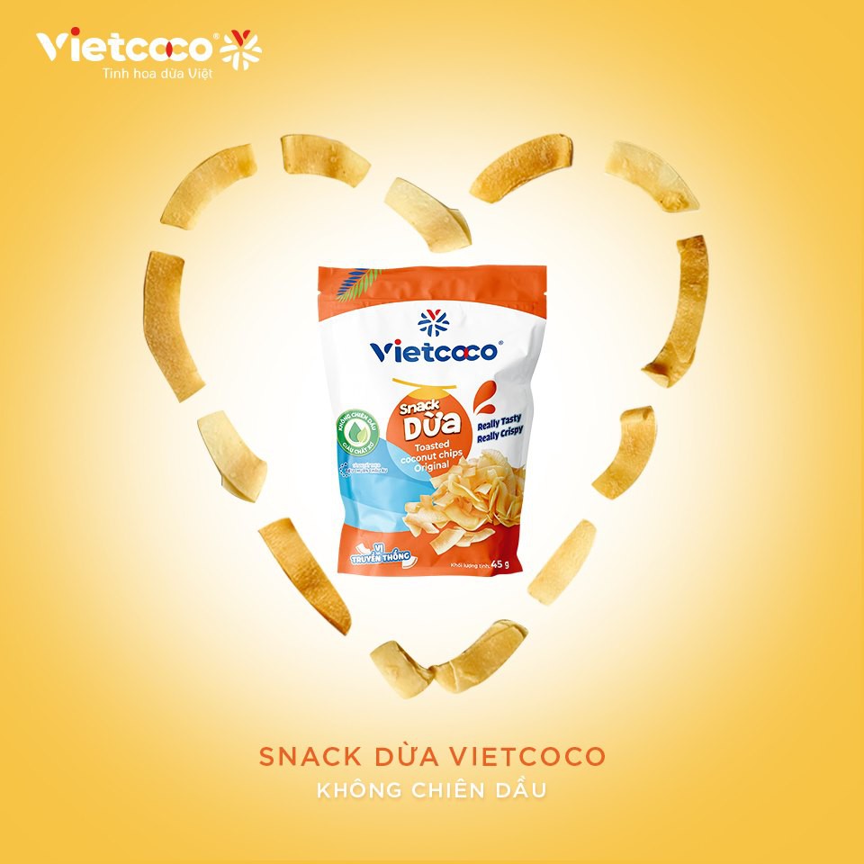 Dừa Sấy Giòn VIETCOCO Snack Dừa Vị Tỏi Ớt Và Nguyên Vị , Dùng Ăn Vặt, Dùng Chung Với Nước Giải Khát, Làm Bánh -Hũ 100gr | BigBuy360 - bigbuy360.vn