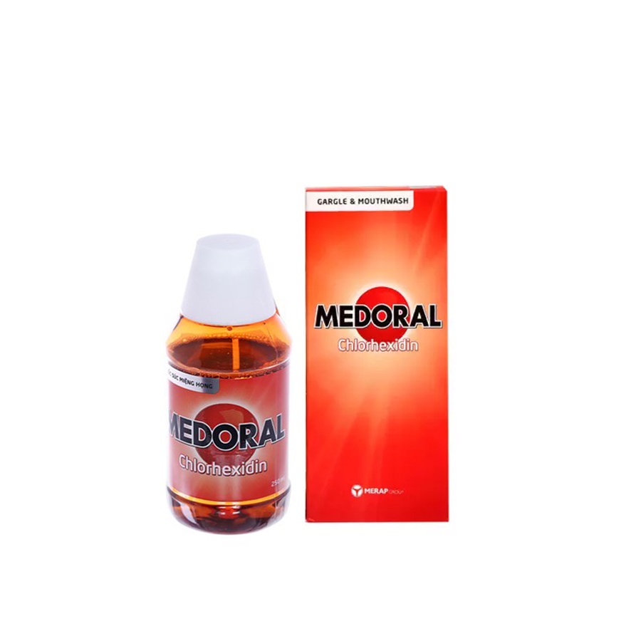 Nước súc miệng, họng Medoral (MERAP) giúp vệ sinh răng miệng, ngừa sâu răng, đau họng