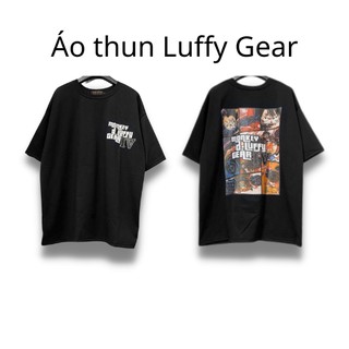 Áo thun nam LUFFY màu tan và đen - kiểu dáng form rộng tay lỡ cho nam và nữ