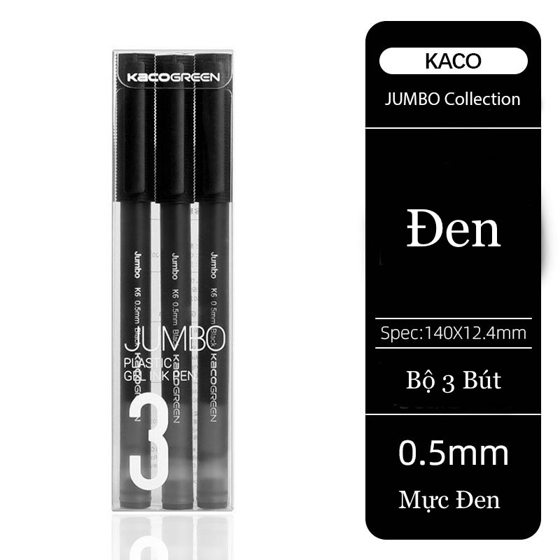 Bút gel Kaco JUMBO Nét 0.5mm Công Nghệ Duraball.