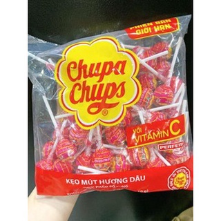 Kẹo mút chupa chups vị dâu 10 cây