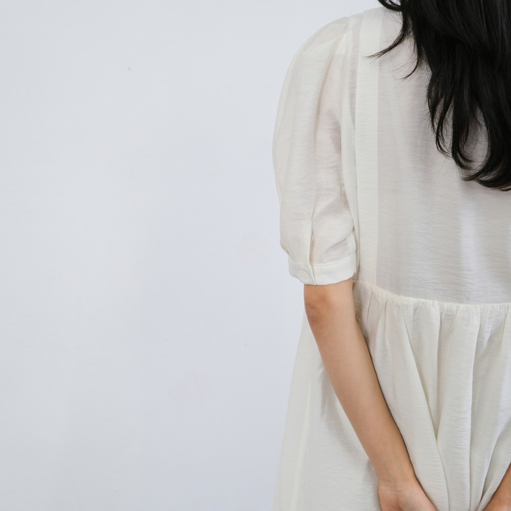 Doll dress - đầm babydoll trơn vải rayon cao cấp Hàn Quốc