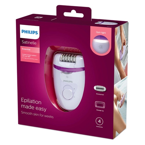 Máy nhổ lông Philips BRE275/00 tại nhà tiện lợi đi kèm 4 phụ kiện, nhập Đức chính hãng