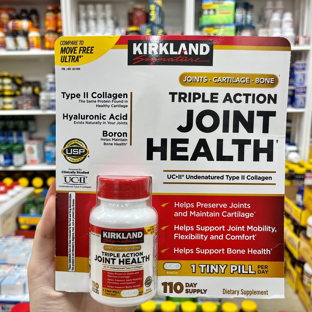 Viên uống bổ xương khớp KIRKLAND Triple Action Joint Health (110 viên