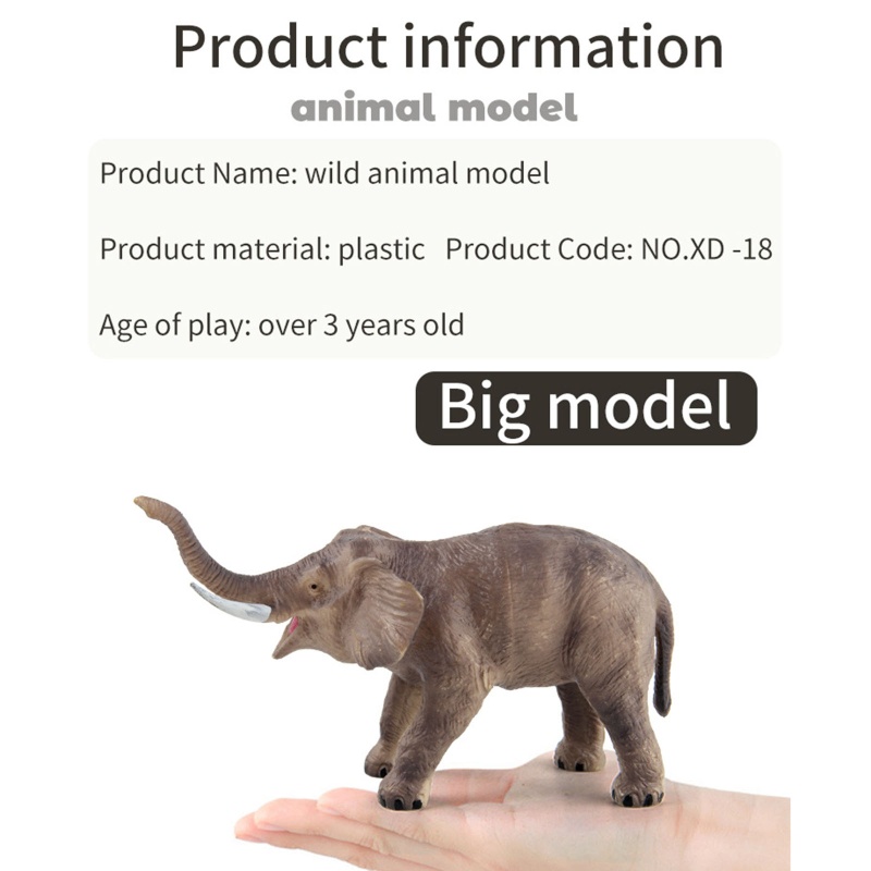 Bộ Mô Hình Động Vật Hoang Dã Bằng Nhựa Mini