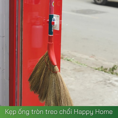 Kẹp ống tròn treo chổi Happy Home