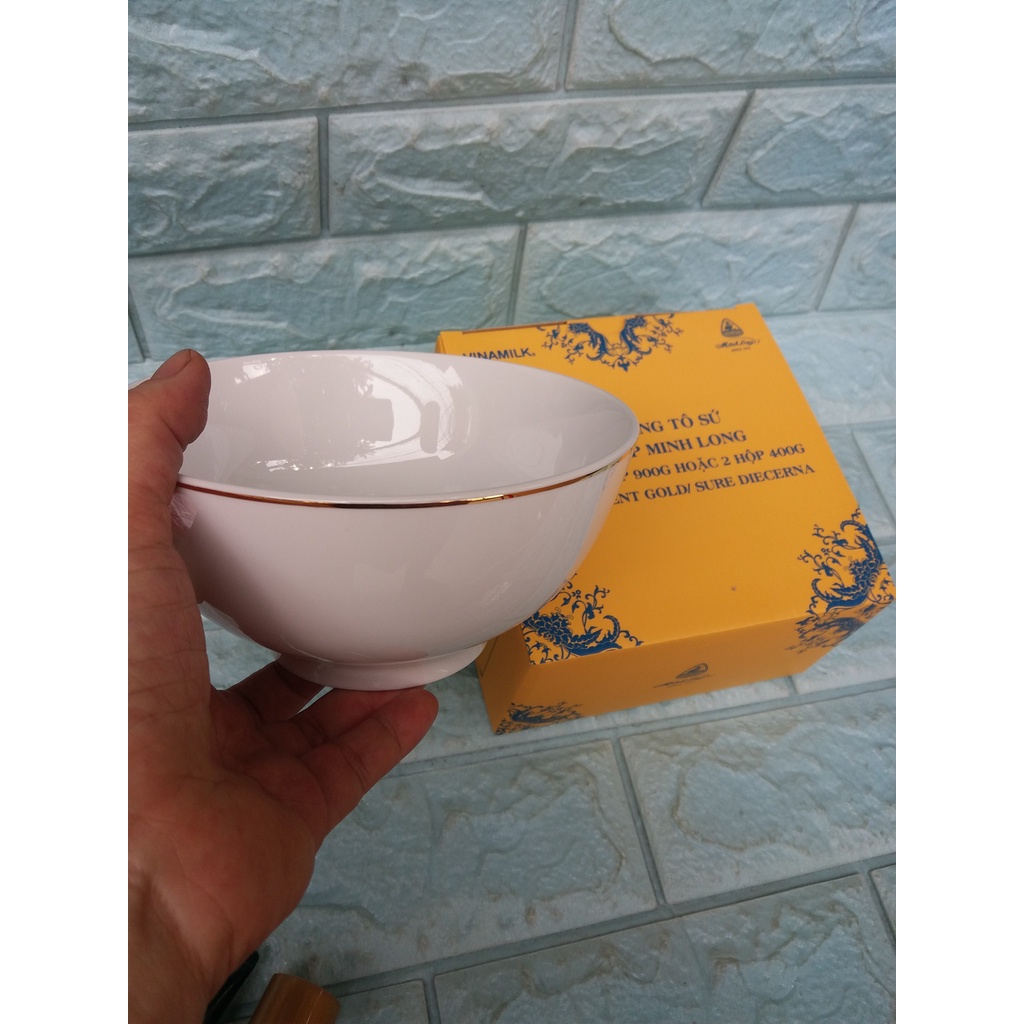 Tô sứ Minh Long viền vàng 15cm