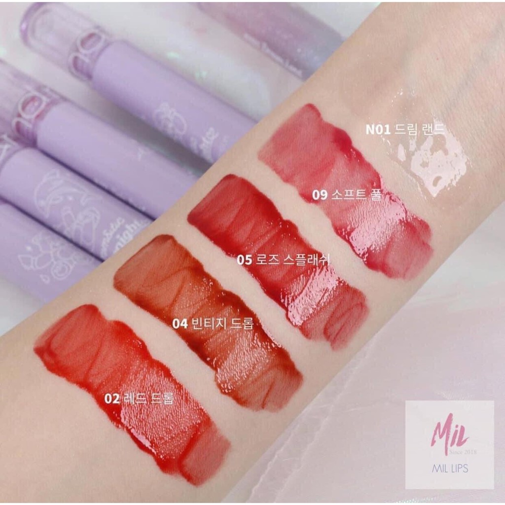 (VỎ TÍM Neonmoon) Phiên Bản Giới Hạn Son Tint Siêu Lì Romand Glasting Water Tint 4g