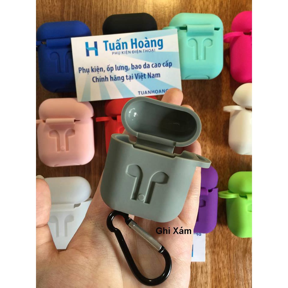 Ốp silicon Airpod/Airpods bảo vệ tai nghe Apple + móc cheo | BigBuy360 - bigbuy360.vn