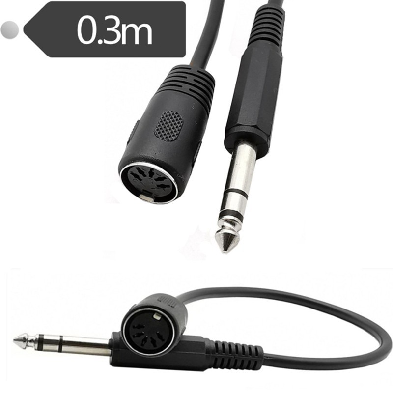 Dây Cáp Midi 5-pin Din Chuyển Từ Ổ Cắm 6.35mm