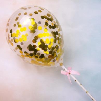Que bóng bay kim tuyến cắm Trang Trí bánh sinh Nhật
