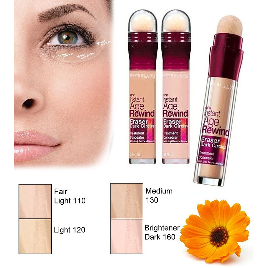 Che khuyết điểm,kem che khuyết điểm Maybelline Instant Age Rewind Concealer chính hãng che phủ cao nám Cosmetic999