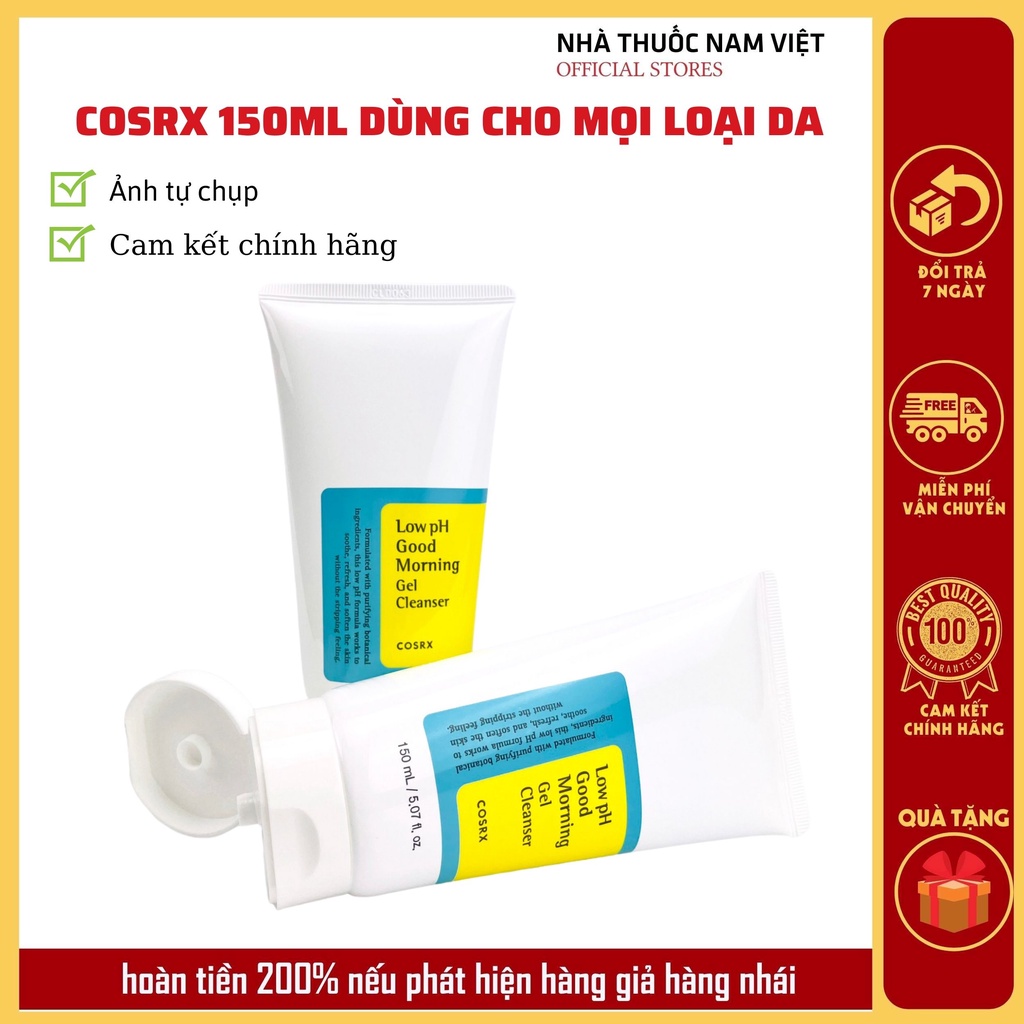 Sữa Rửa Mặt Cosrx Low Ph Morning Gel Cleanser 150ml[NHẬP KHẨU CHÍNH NGHẠCH]