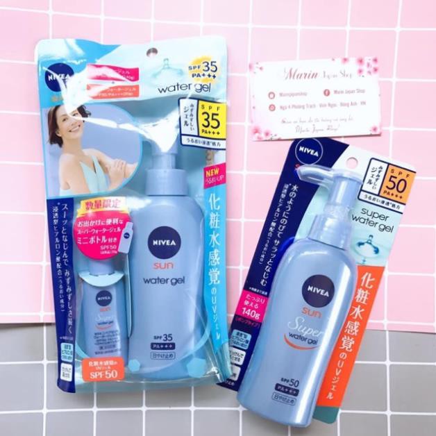 Kem chống nắng toàn thân Nivea Nhật Sun Protect Water Gel SPF 50 140gr