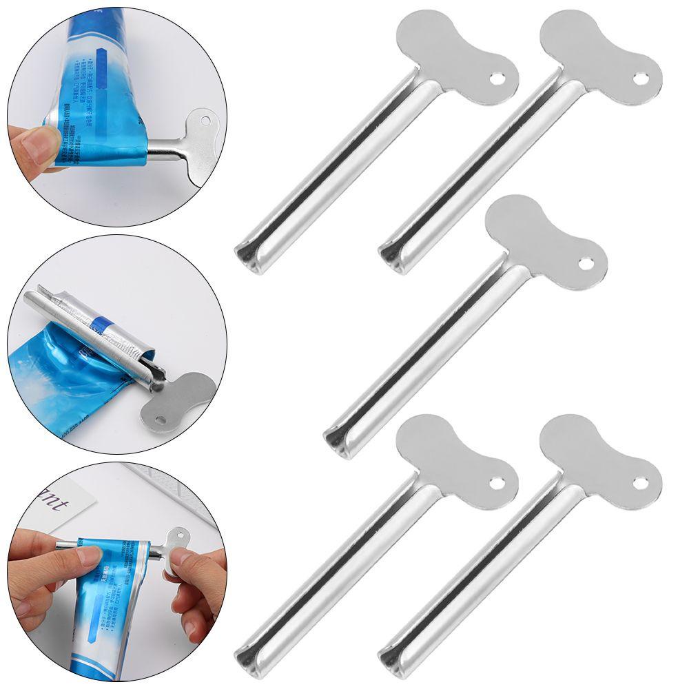 Set 5 Dụng Cụ Nặn Kem Đánh Răng Mini Bằng Thép Không Gỉ