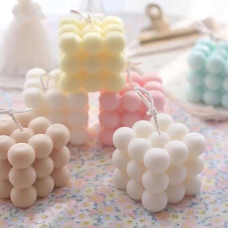 Khuôn Silicone Làm Xà Phòng / Nến Hình Khối Rubik 3D DIY