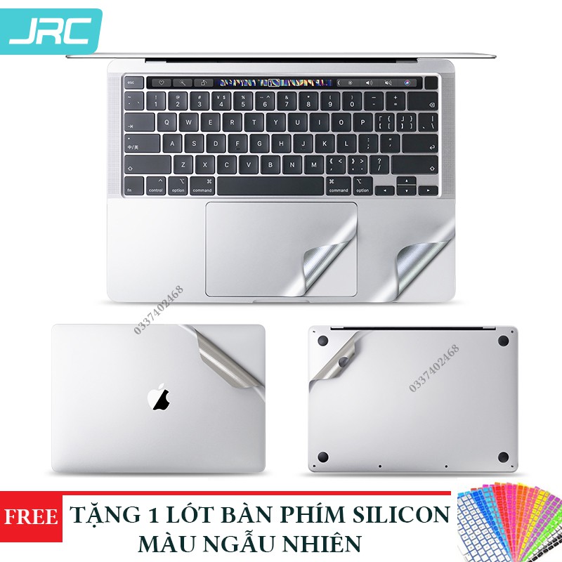 Bộ Dán Bảo Vệ Macbook Cao Cấp JRC 5in1 Nhiều Màu Lựa Chọn (Tặng Kèm Lót Phím)