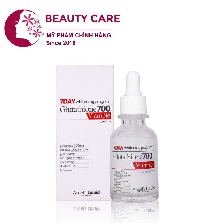 Serum Dưỡng Sáng Da, Làm Mờ Thâm Angel’s Liquid 7day Whitening Program Glutathione 700 V-Ampoule 30ml