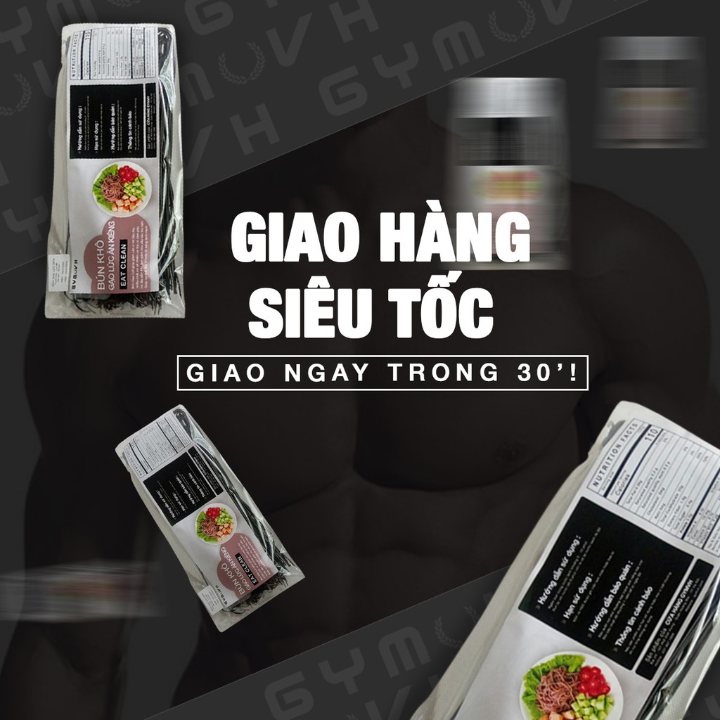 Bún Gạo Lức Đen ăn kiêng giảm cân EAT LEAN 100% Gạo Lức - Mix Đậu Đen Và Hạt Mè Đen