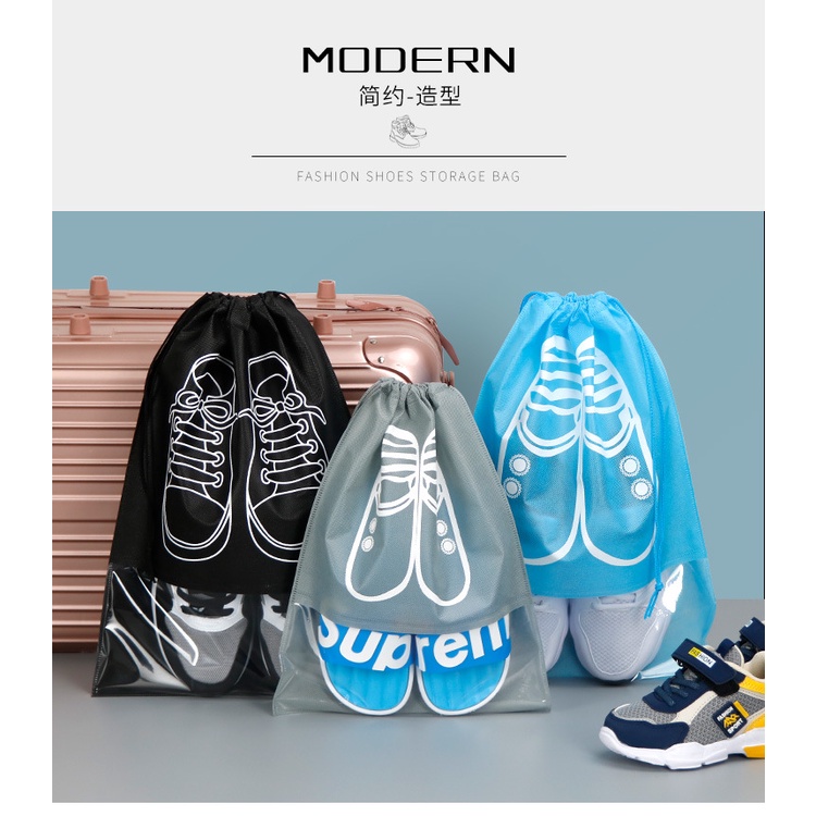 Túi Rút Đựng Giày Chống Bụi Bằng Vải Không Dệt 44 * 32CM