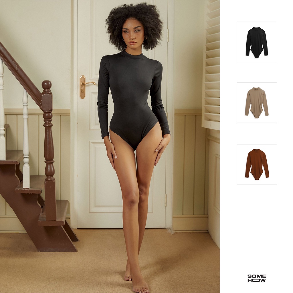 Áo Bodysuit Nữ Halter Neckline , Chất Thun Cotton Lạnh Co Dãn Thoải Mái thumbnail