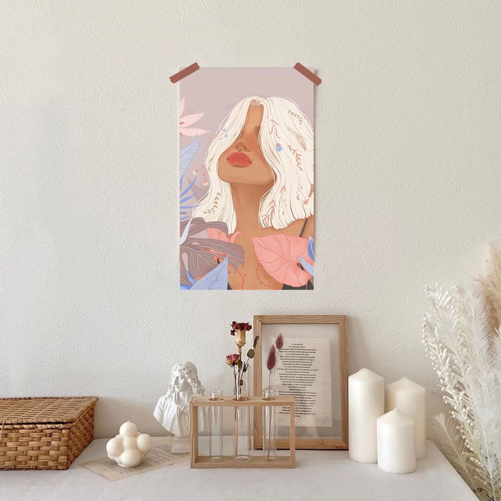 Tranh vải nhiều kích thước canvas trang trí phòng ngủ minimalist style