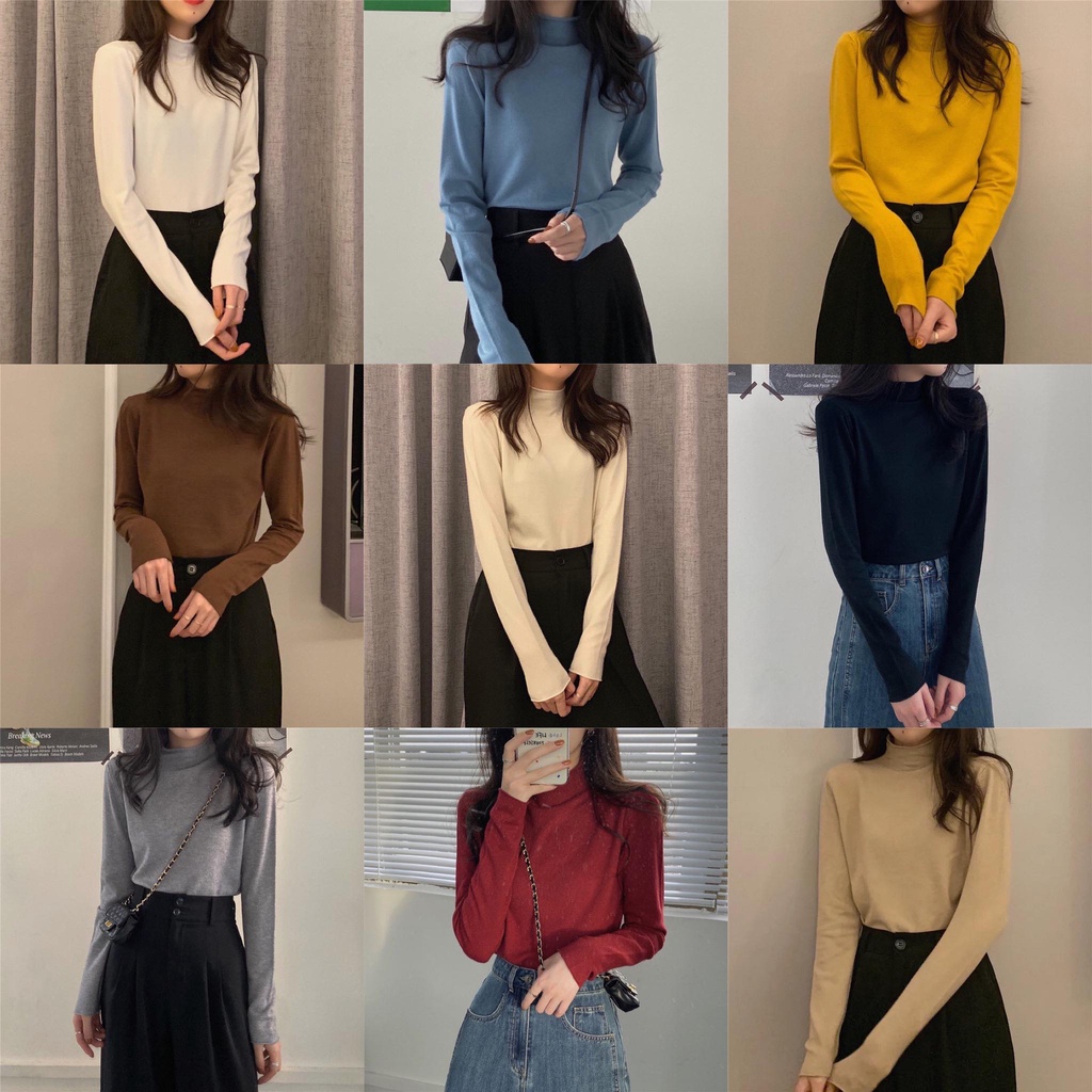 (Có feedback) ÁO LEN CỔ 3 PHÂN KIỂU DÁNG HÀN QUỐC G257 | BigBuy360 - bigbuy360.vn