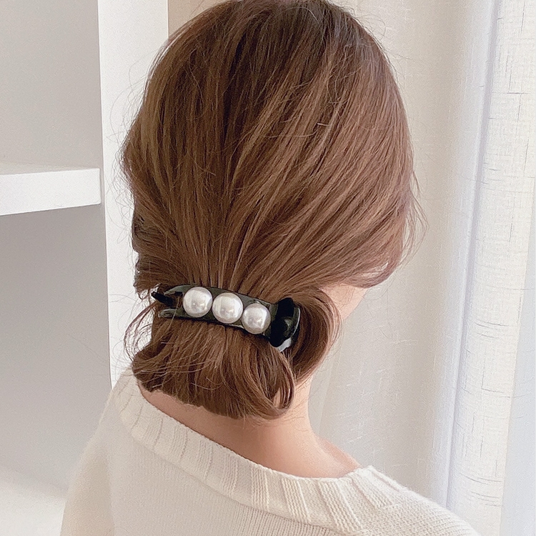 Kẹp Tóc Đính Ngọc Trai Phong Cách vintage Thanh Lịch Dành Cho Nữ