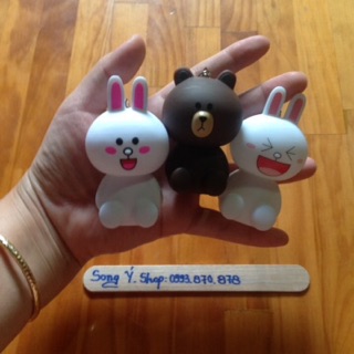Móc khoá Line Gấu Brown và thỏ Cony