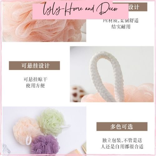 Set bộ chà kì lưng, bông tắm tạo bọt- Set 3 món dụng cụ nhà tắm