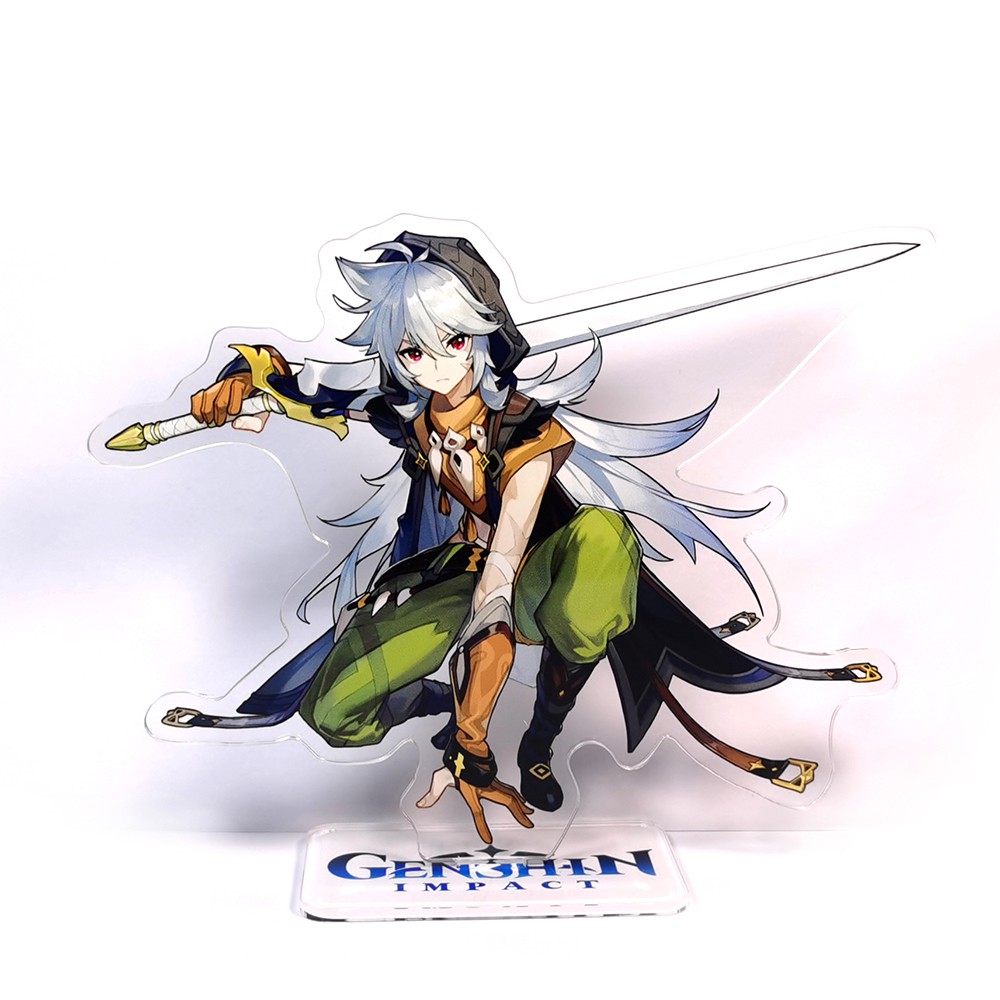 Tượng acrylic họa tiết nhân vật Razor Noelle Barbara QiQi trong game Genshin Impact