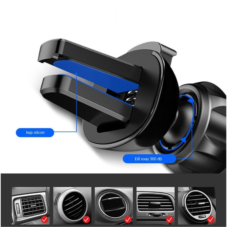 Kẹp điện thoại ô tô, giá đỡ iphone, samsung cửa gió xe hơi xe tải chắc chắn gọn gàng - CEON shop | BigBuy360 - bigbuy360.vn