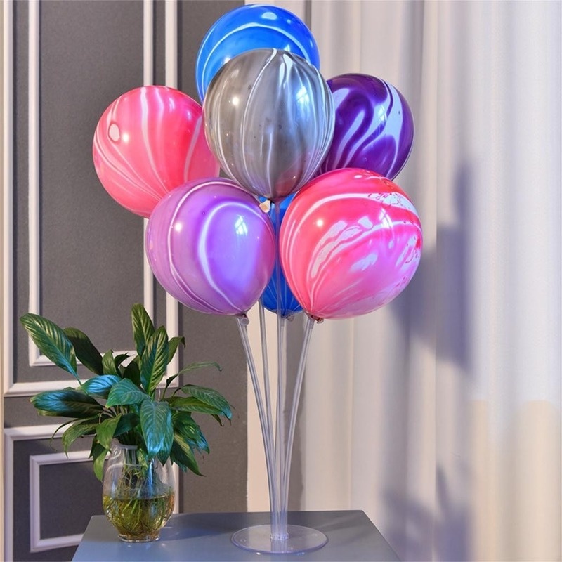 Set 10 Bong Bóng 12 Inch Họa Tiết Vân Đá Nhiều Màu Sắc Dùng Trang Trí Tiệc