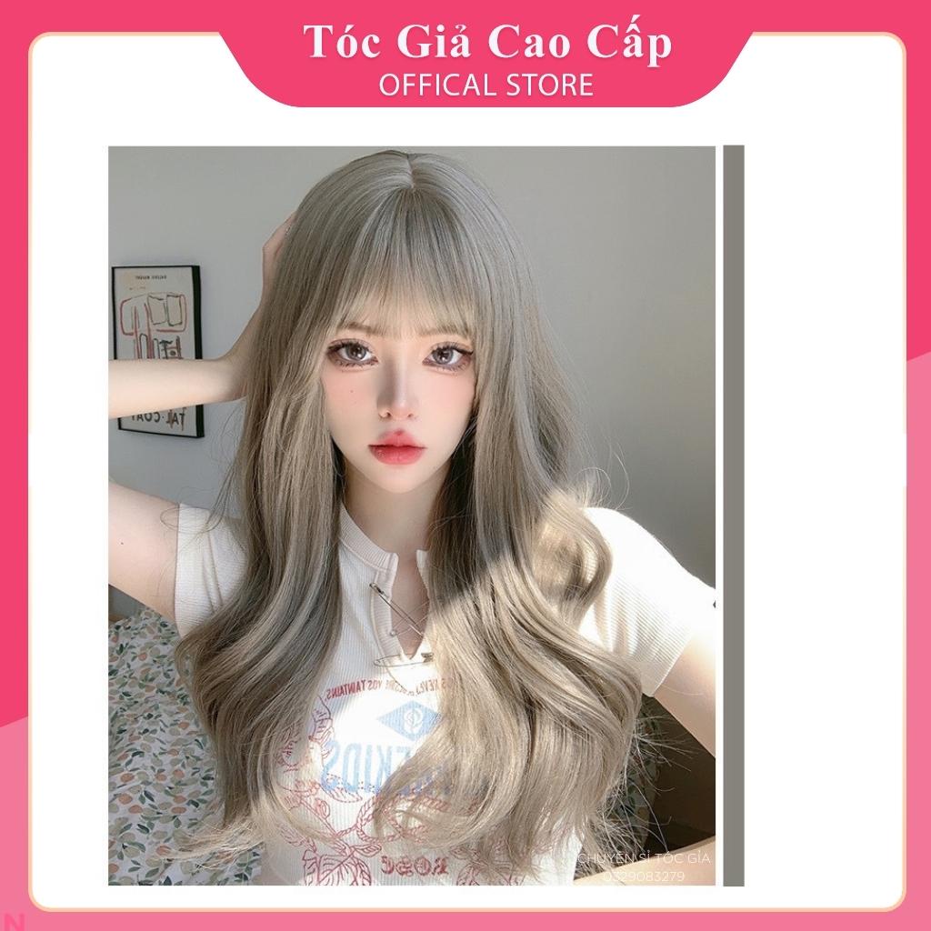 Tóc giả màu xám FREESHIP cả đầu 8136