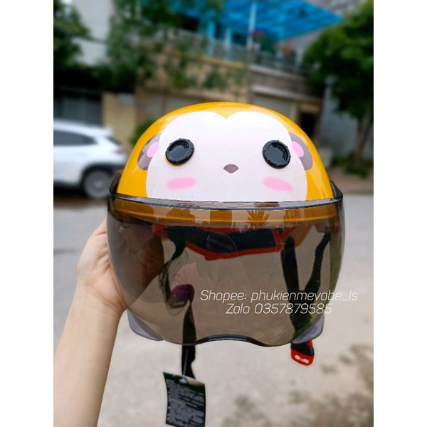 Mũ bảo hiểm cho bé 2-12 tuổi chống nắng, bụi