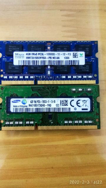 Ram laptop 8Gb, 4Gb, PC3L tháo máy như mới, chính hãng. | BigBuy360 - bigbuy360.vn